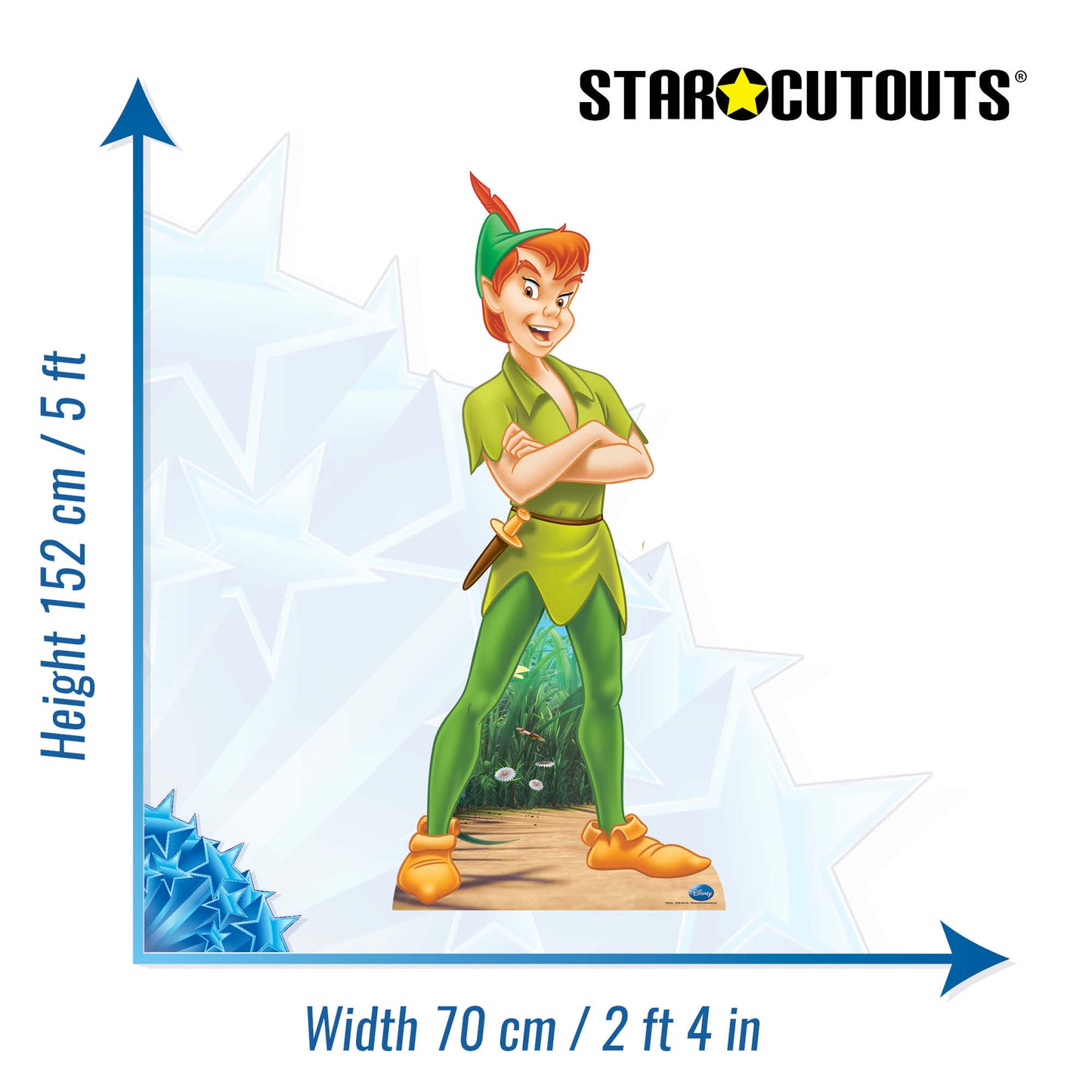 SC386 Peter Pan Cardboard Cut Out Height 152cm
