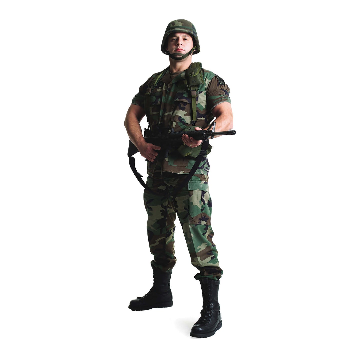 SC388 US Soldier Cardboard Cut Out Height 183cm
