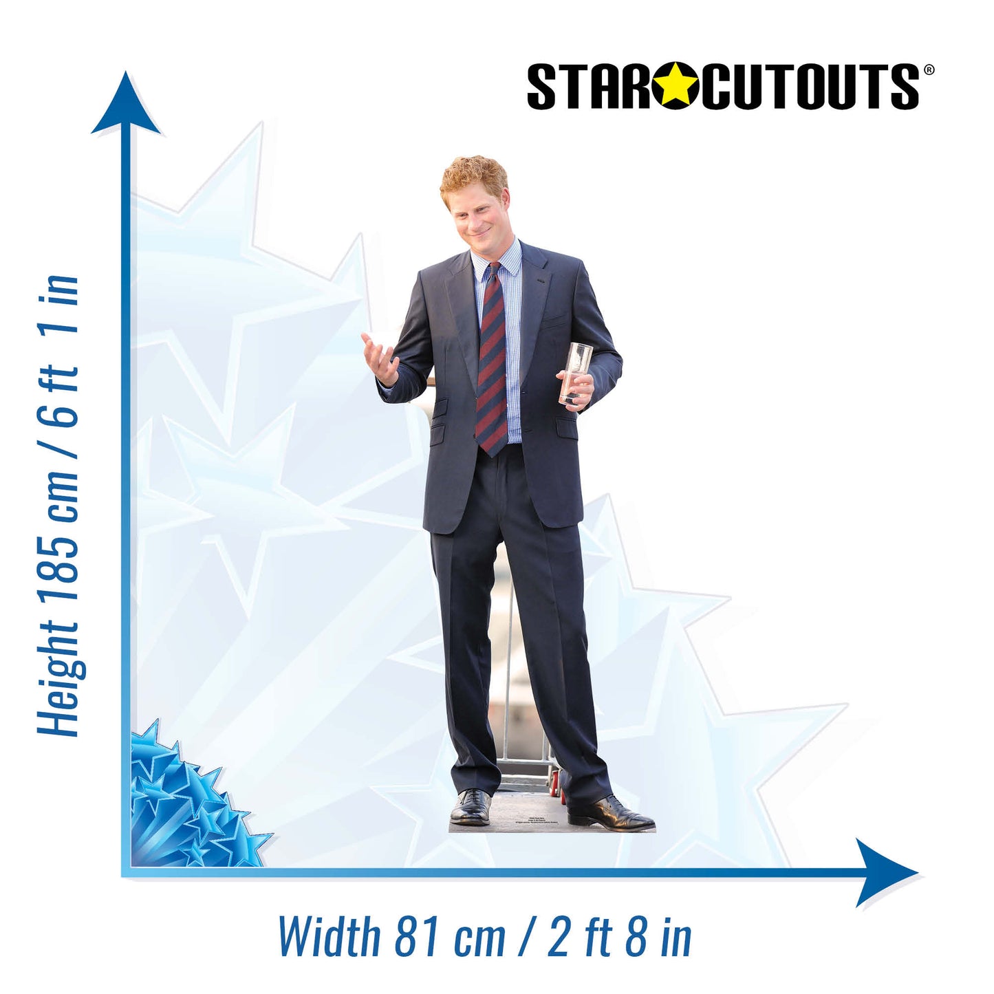 CS445 Prince Harry Height 185cm Lifesize Cardboard Cutout