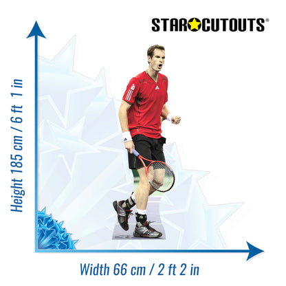 CS446 Andy Murray Height 185cm Lifesize Cardboard Cutout