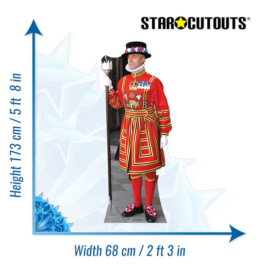 SC447 Beefeater Cardboard Cut Out Height 173cm
