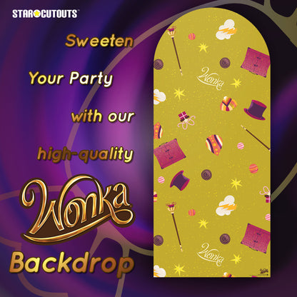 SC4494 Wonka Gobstopper Green &  Yellow Backdrop Single Cardboard Cut Out Height 185cm