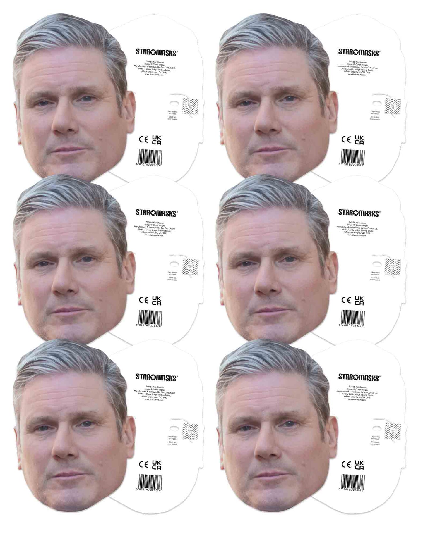 SMP455 Keir Starmer 6 Pack Masks