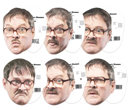 SMP460 Jim Emotions Friday Night Dinner  Variety Six Pack Cardboard Face Masks