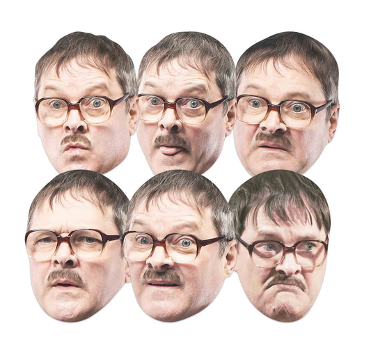 SMP460 Jim Emotions Friday Night Dinner  Variety Six Pack Cardboard Face Masks