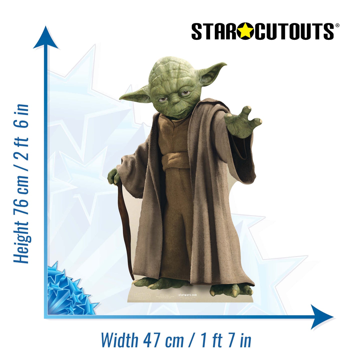 SC473 Yoda (Star Mini Cut-out) Cardboard Cut Out Height 76cm