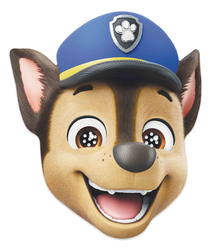 SMP469 Chase Paw Patrol  6 Pack Paw Patrol Cardboard Face Mask Height 30cm