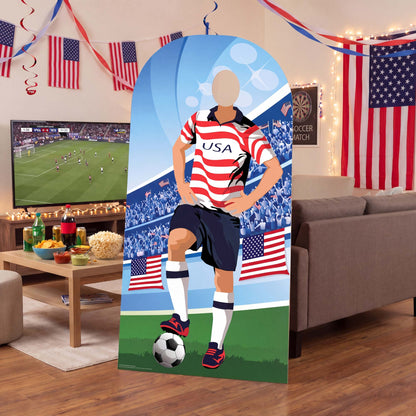 SC4935 USA Football World Tournament Cup Stand-in Cardboard Cutout Height 190cm