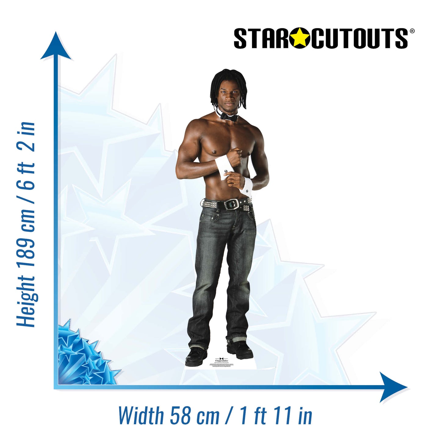 SC503 Chaun  Chippendale Cardboard Cut Out Height 189cm - Star Cutouts