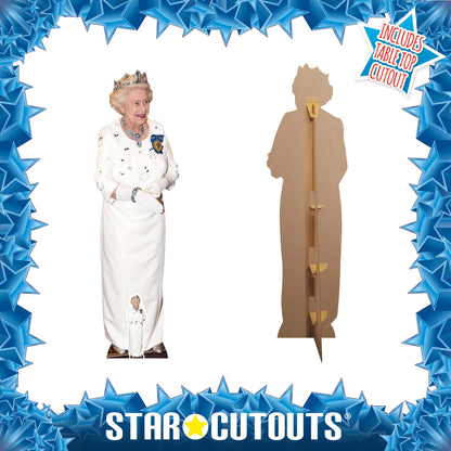 SC504 Queen wearing Crown Cardboard Cut Out Height 172cm
