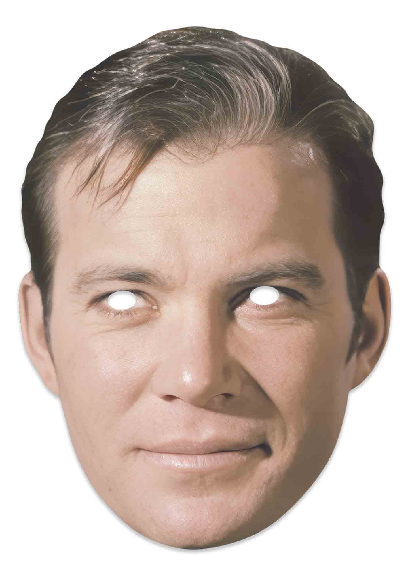 SM509 Captain Kirk Mask William Shatner Star Trek  - Includes Tabs and Elastic
