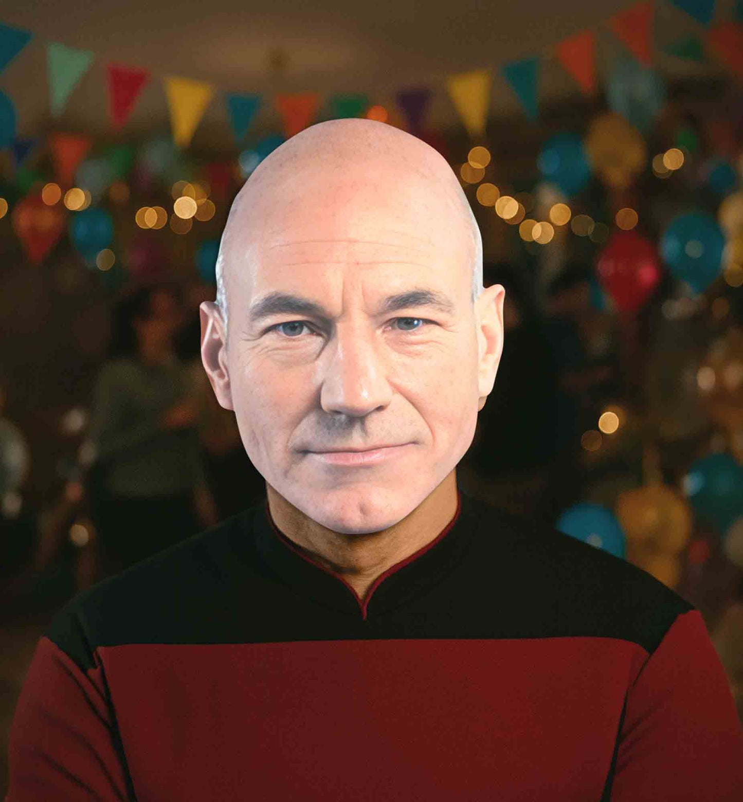 SMP470 Star Trek Space Ship Captains Six Pack Masks - Includes Kirk, Janeway, Archer, Sisko, Picard & Michael Burnham