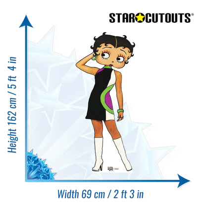SC518 Betty Boop- Retro Cardboard Cut Out Height 162cm