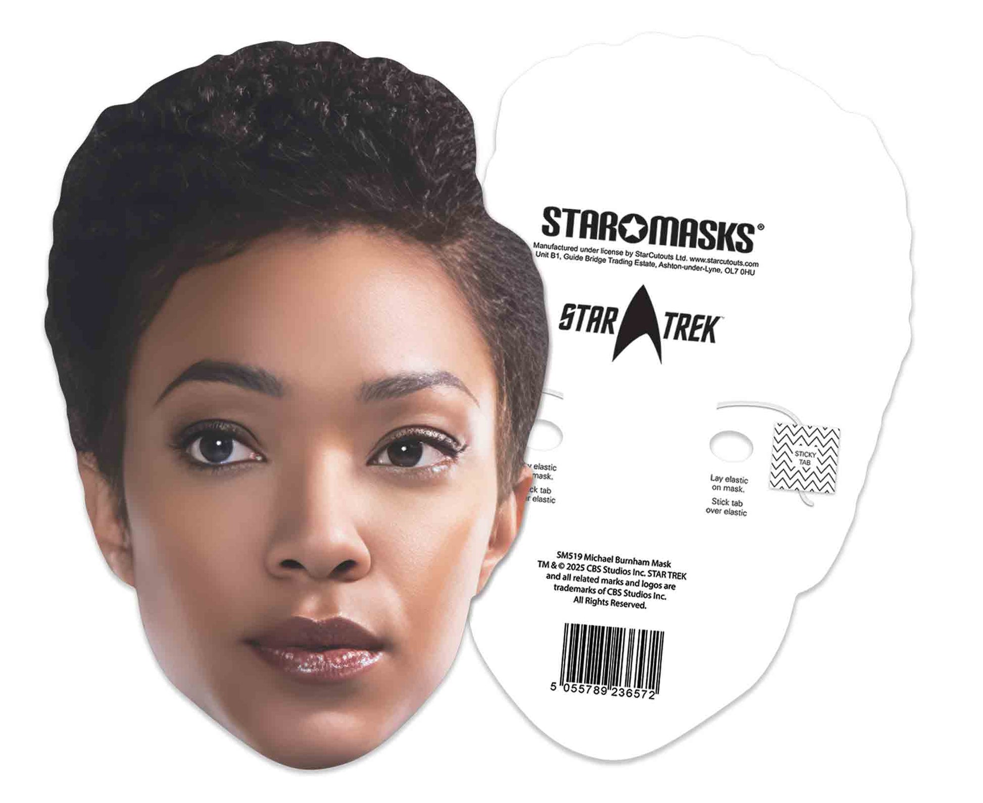 SM519 Michael Burnham Mask Sonequa Martin-Green Star Trek    - Includes Tabs and Elastic