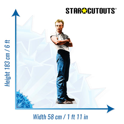 SC521 James Dean - Rebel Cardboard Cut Out Height 183cm