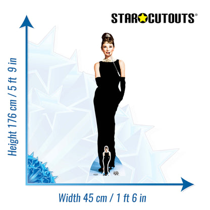 SC527 Audrey Hepburn Cardboard Cut Out Height 176cm