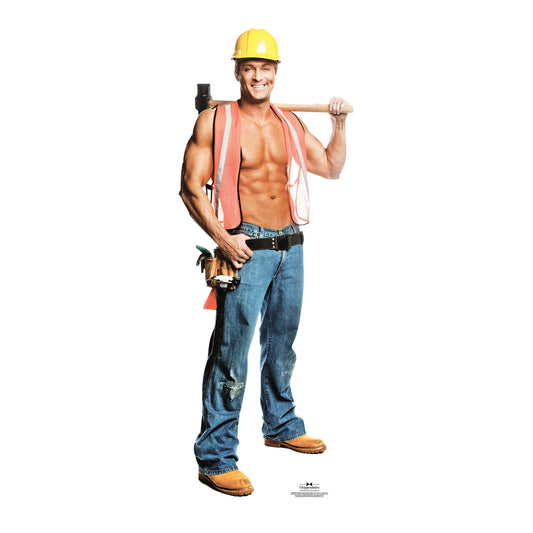 SC529 Billy  Construction Worker Cardboard Cut Out Height 189cm - Star Cutouts
