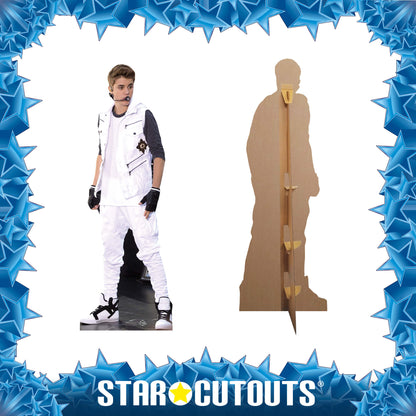 CS543 Justin Beiber - White Tracksuit Height 171cm Lifesize Cardboard Cutout
