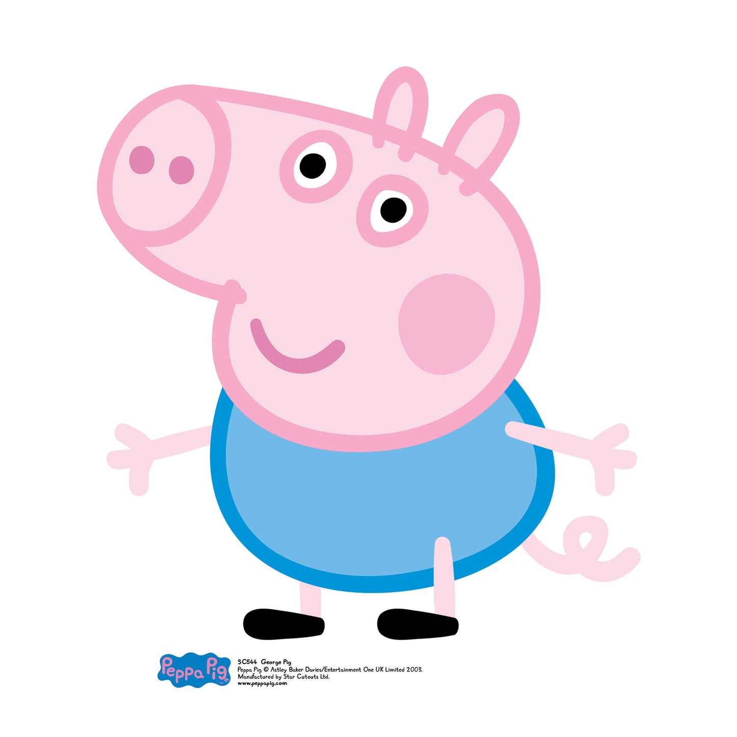 SC544 George Pig (Star Mini Cut-out) Cardboard Cut Out Height 60cm