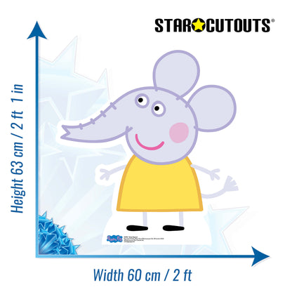 SC547 Emily Elephant (Star Mini Cut-out) Cardboard Cut Out Height 63cm