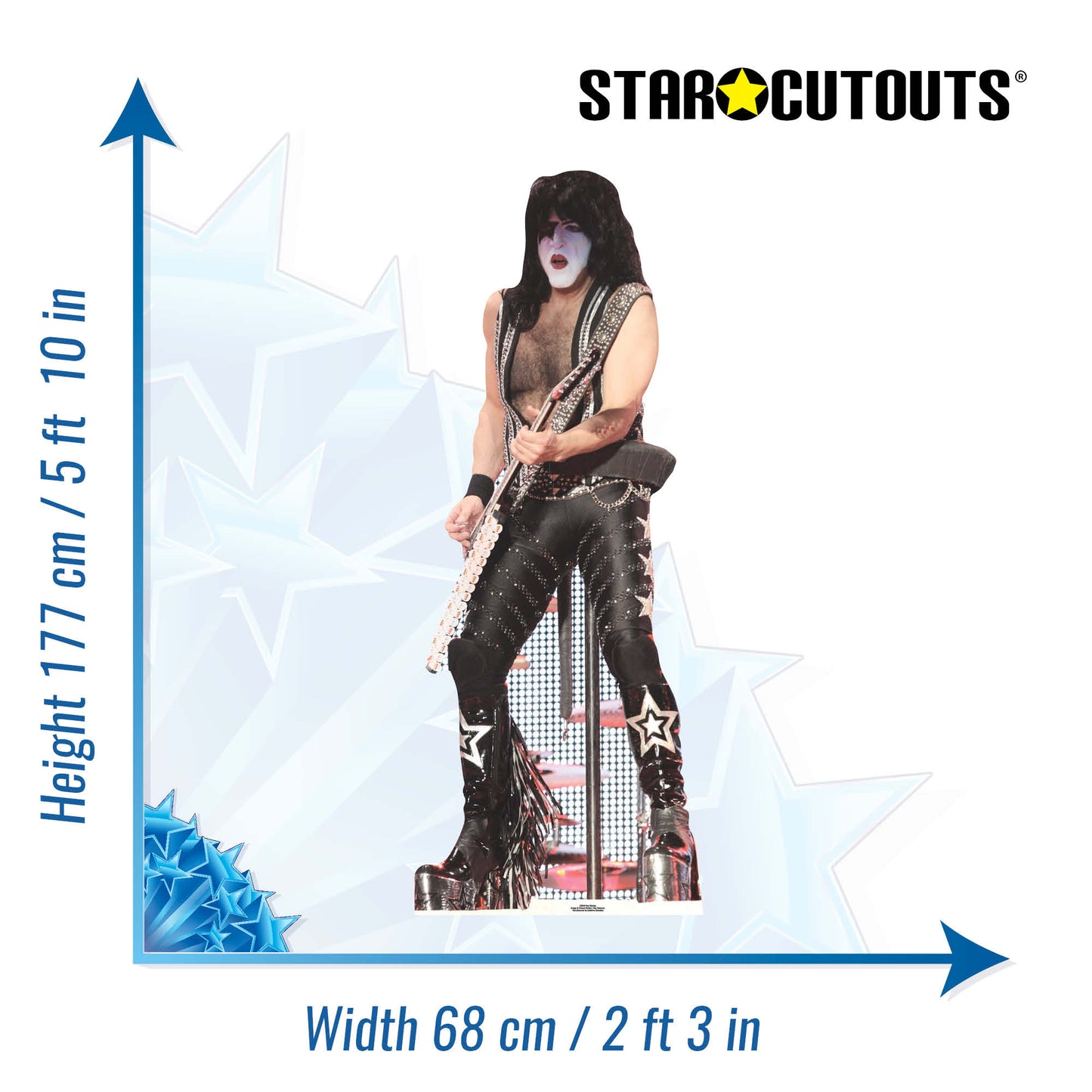 CS549 Paul Stanley Height 177cm Lifesize Cardboard Cutout