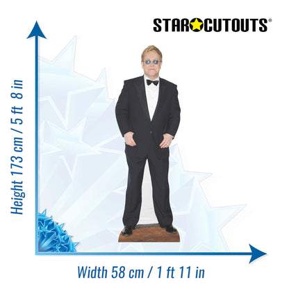 CS555 Elton John Height 173cm Lifesize Cardboard Cutout