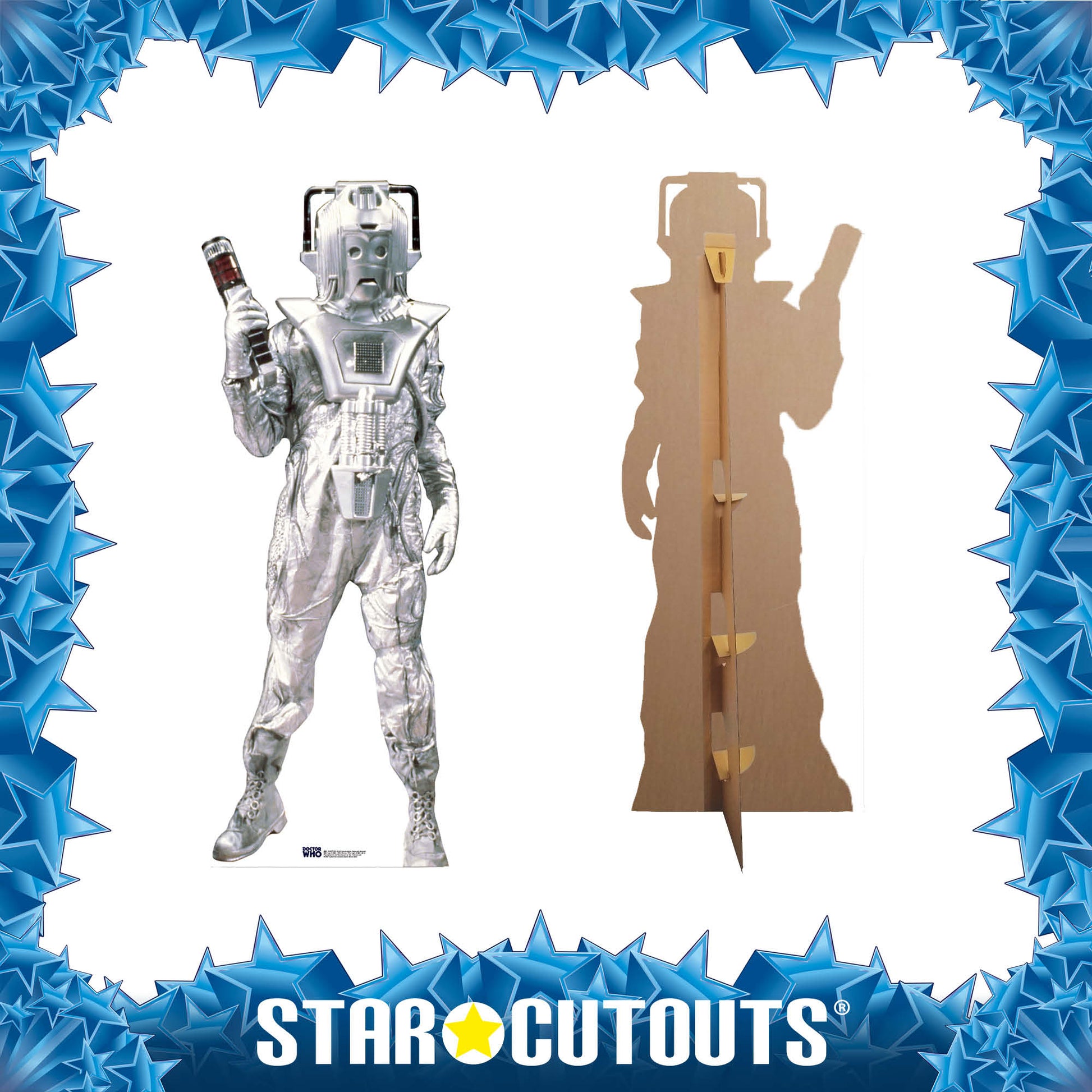 Classic Cyberman Earth Shock Style Cardboard Cut Out Height 183 cmcm - Star Cutouts