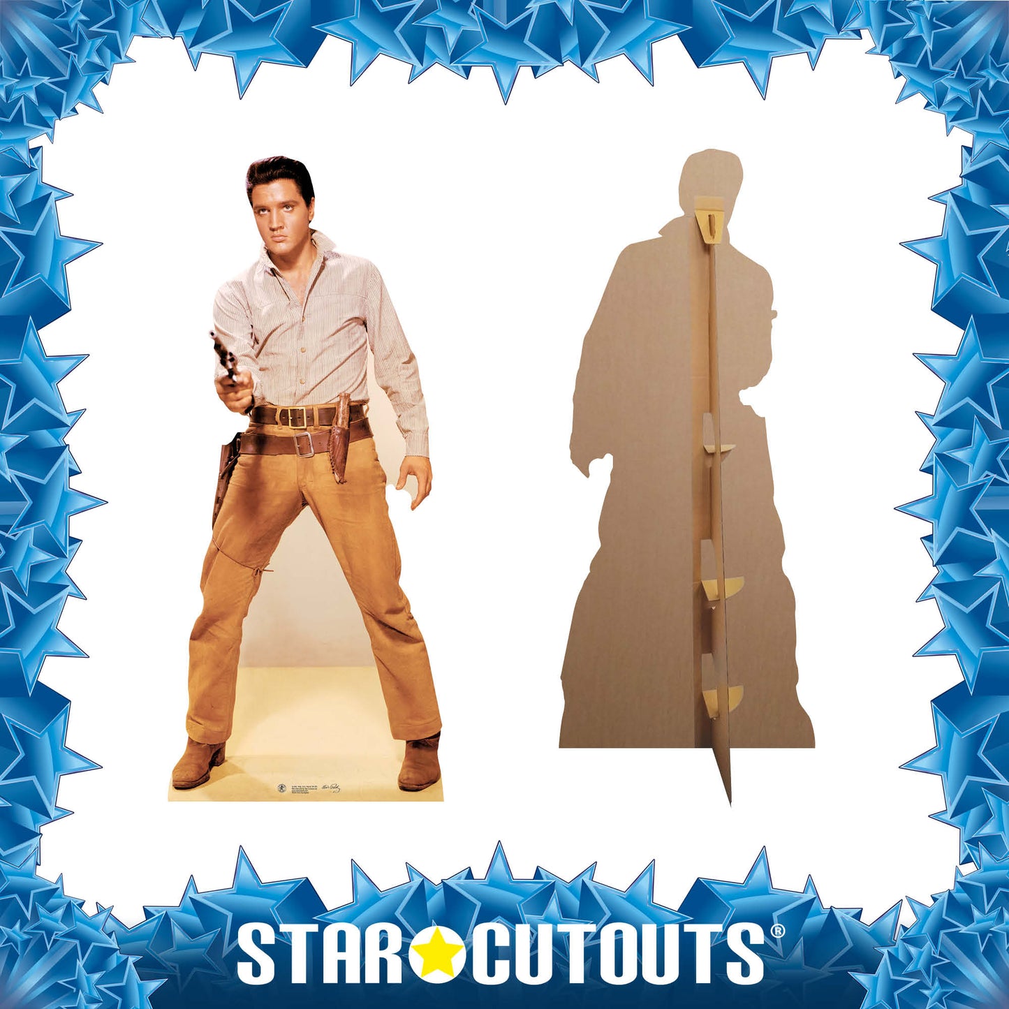 SC572 Elvis Presley Gunfight Cardboard Cut Out Height 189cm