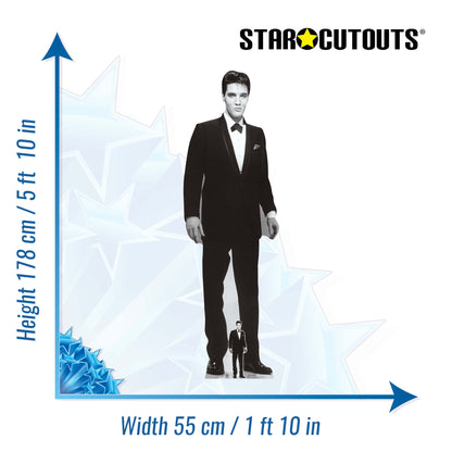 SC576 Elvis Presley Tuxedo Cardboard Cut Out Height 178cm