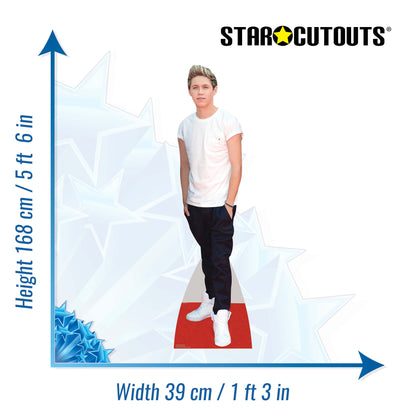 CS581 Niall Horan White T Shirt Height 168cm Lifesize Cardboard Cutout