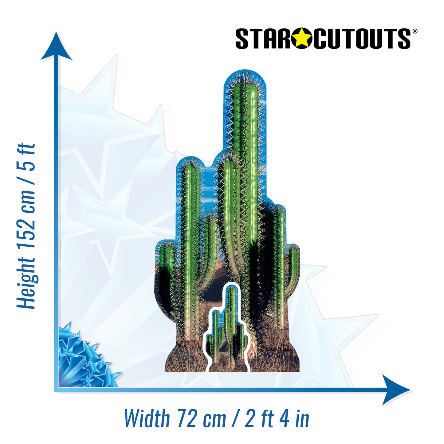 SC584 Cactus Group Cardboard Cut Out Height 152cm