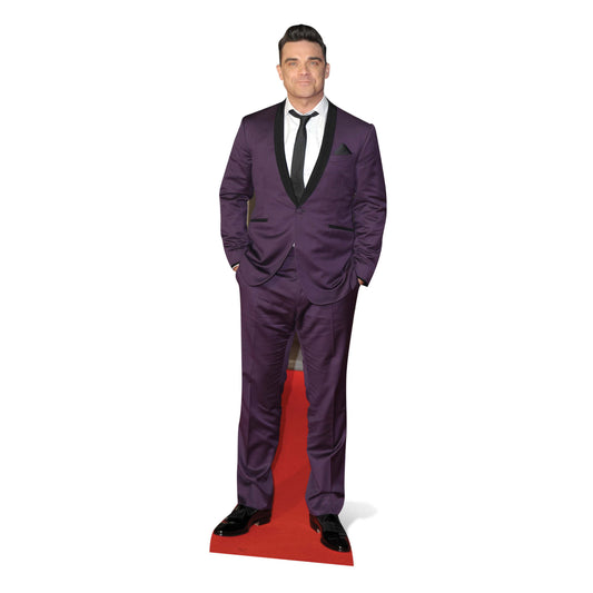 CS589 Robbie Williams - Purple Suit NEW 2013 Height 185cm Lifesize Cardboard Cutout