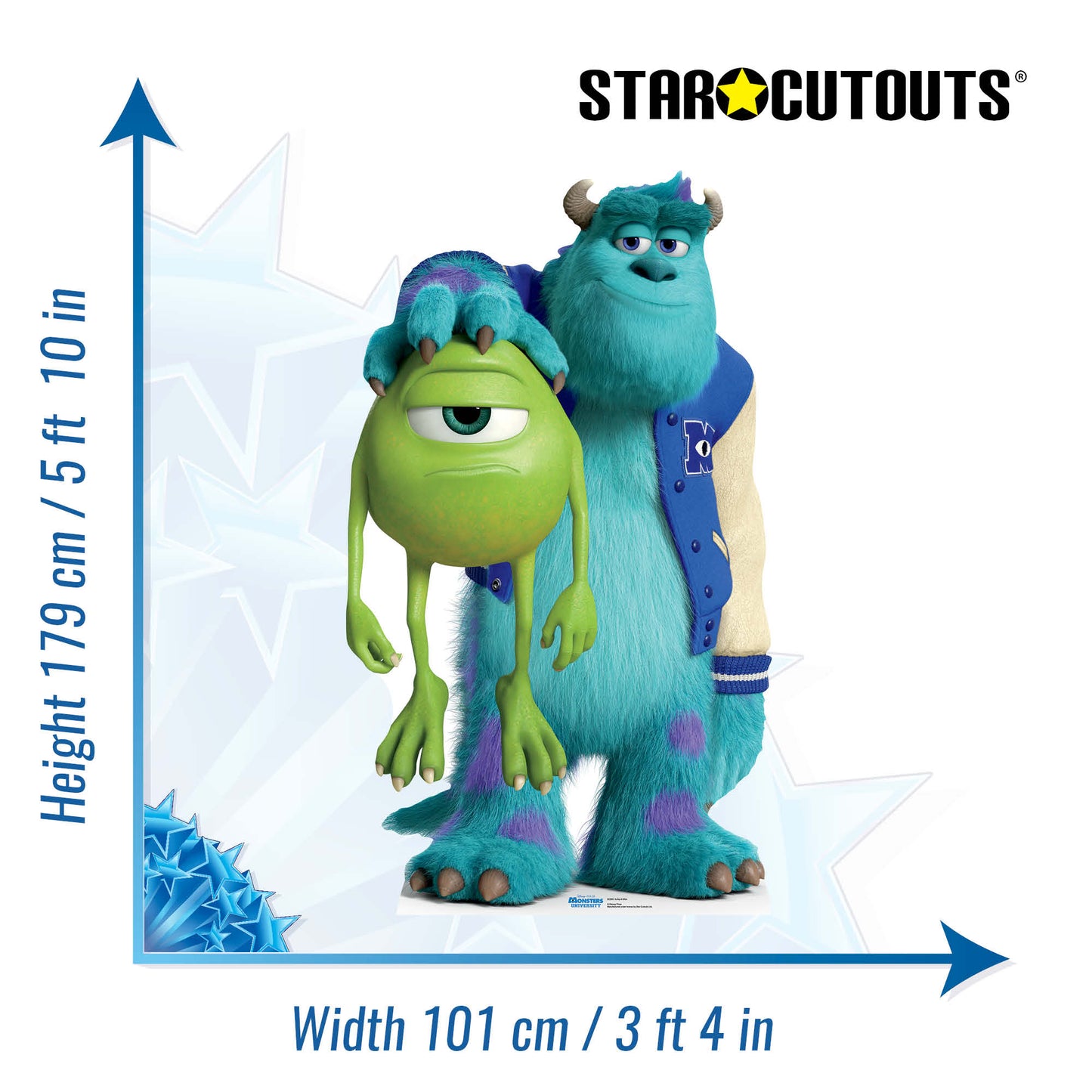 SC593 Sulley and Mike (Monster's University) Cardboard Cut Out Height 179cm