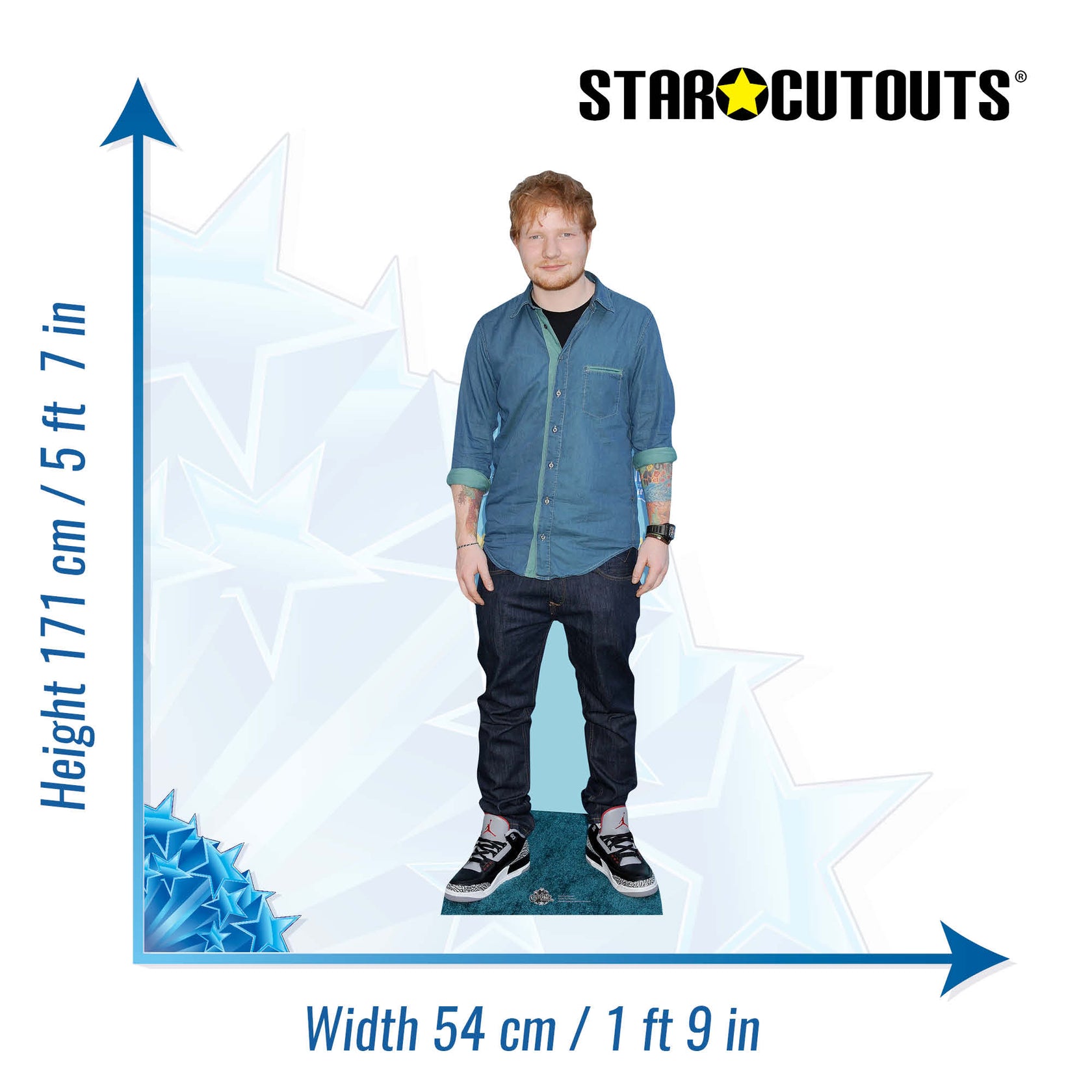 CS595 Ed Sheeran Height 171cm Lifesize Cardboard Cutout Star Cutouts