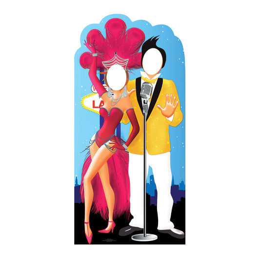 SC597 Vegas Couple Stand-In Cardboard Cut Out Height 195cm