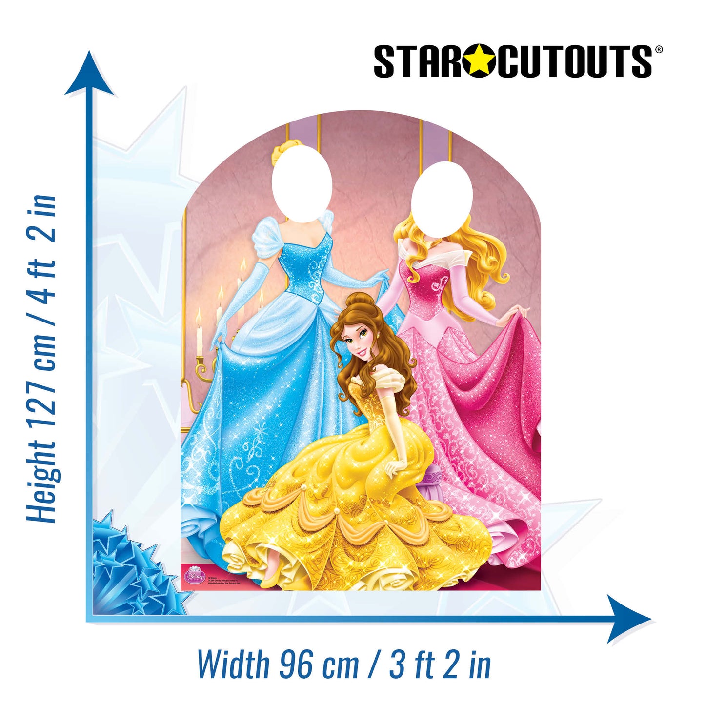 SC599 Disney Princess Stand-In Cardboard Cut Out Height 127cm