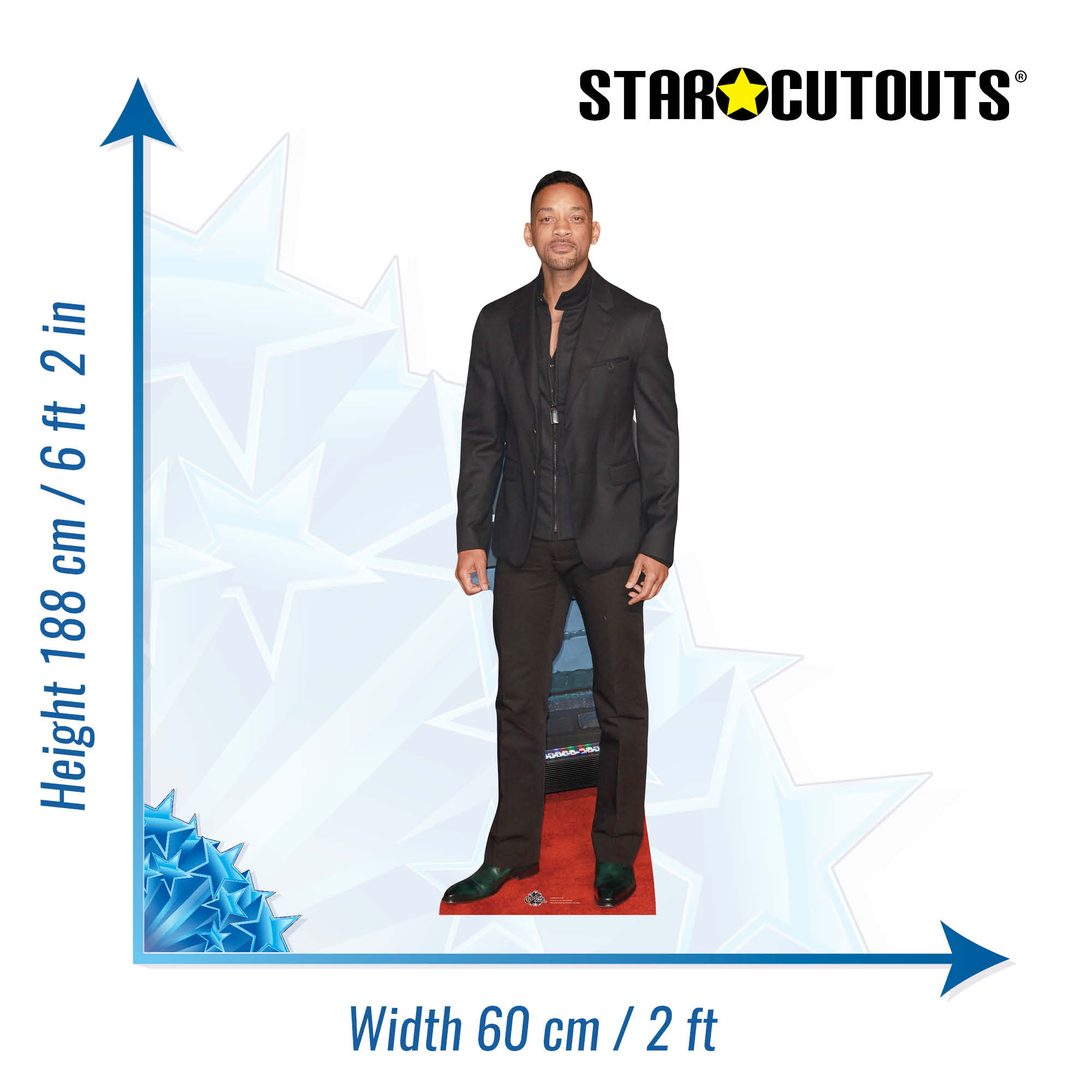 CS602 Will Smith Height 188cm Lifesize Cardboard Cutout Star Cutouts Cs602 Will Smith Height 188cm Lifesize Cardboard Cutout Star Cutouts