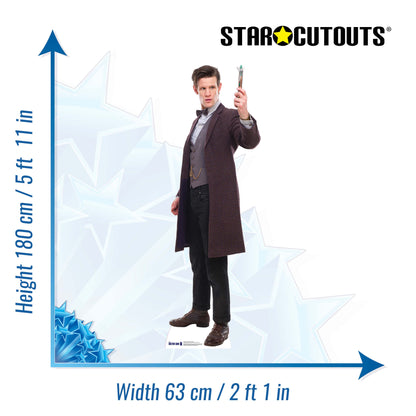 The 11th Doctor 2013 Screwdriver Matt Smith Cardboard Cut Out Height 180cm - Star Cutouts