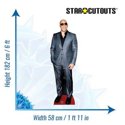 CS613 Vin Diesel Height 182cm Lifesize Cardboard Cutout