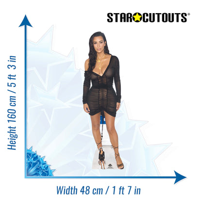 CS639 Kim Kardashian Height 160cm Lifesize Cardboard Cut Out With Mini