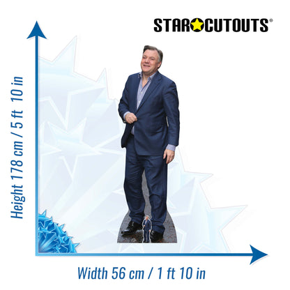 CS642 Ed Balls Height 178cm Lifesize Cardboard Cut Out With Mini