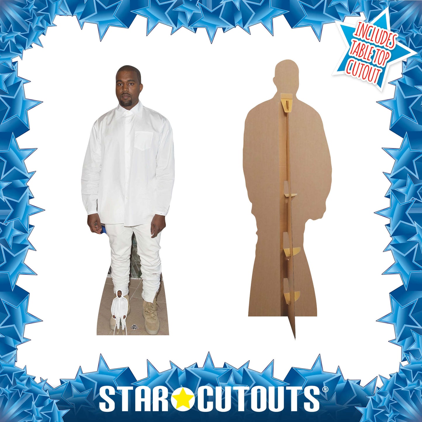 CS645 Kanye West Height 173cm Lifesize Cardboard Cut Out With Mini
