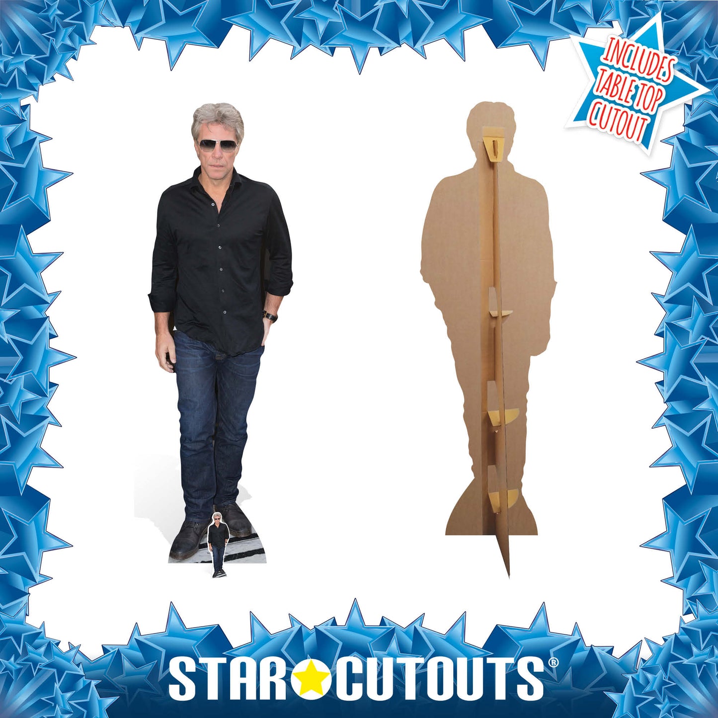 CS650 Jon Bon Jovi Height 175cm Lifesize Cardboard Cut Out With Mini