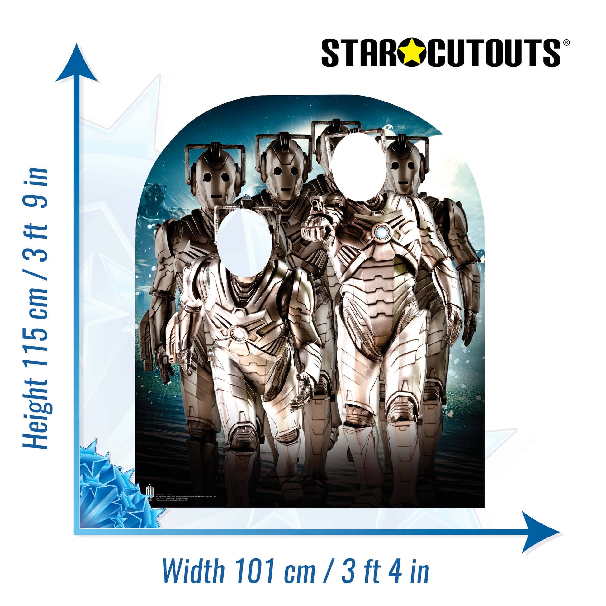 Cyberman Stand In child Cardboard Cut Out Height 115cm - Star Cutouts