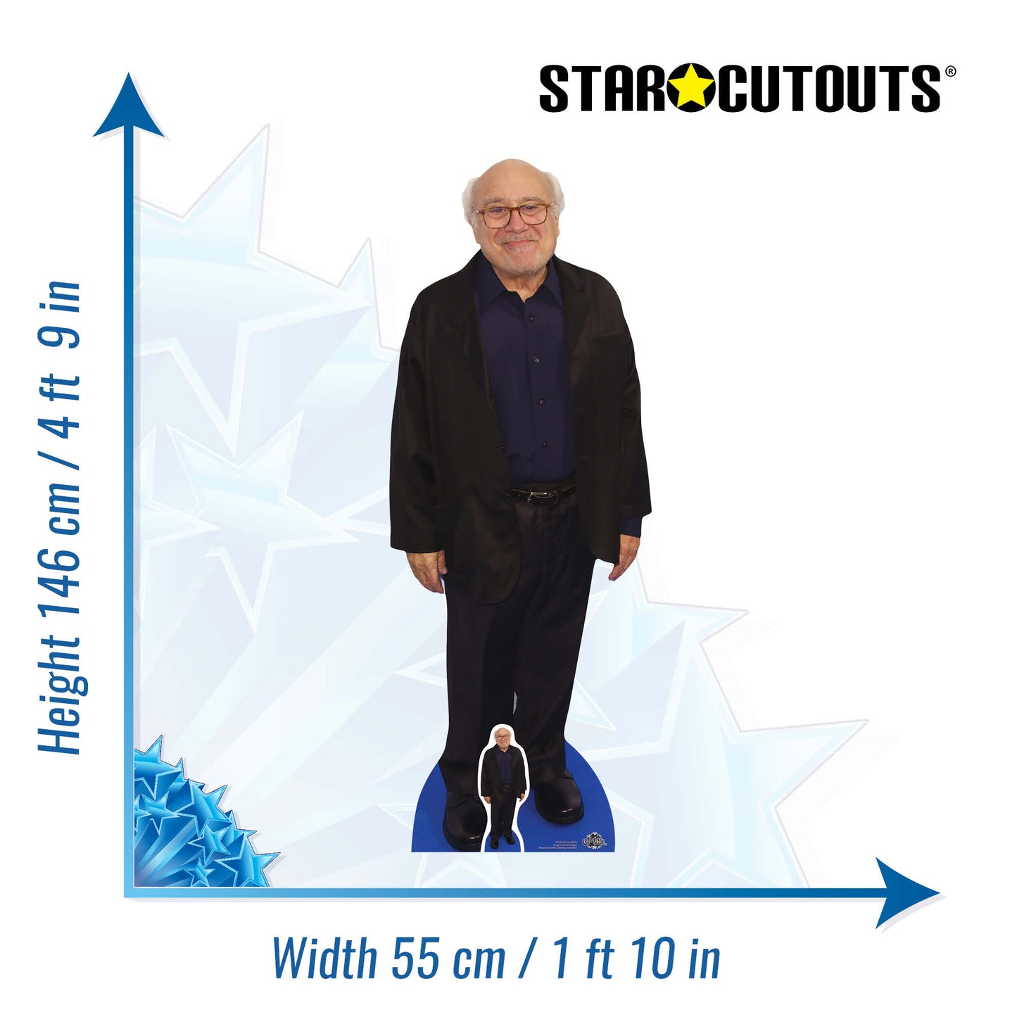 CS662 Danny DeVito Height 146cm Lifesize Cardboard Cut Out With Mini