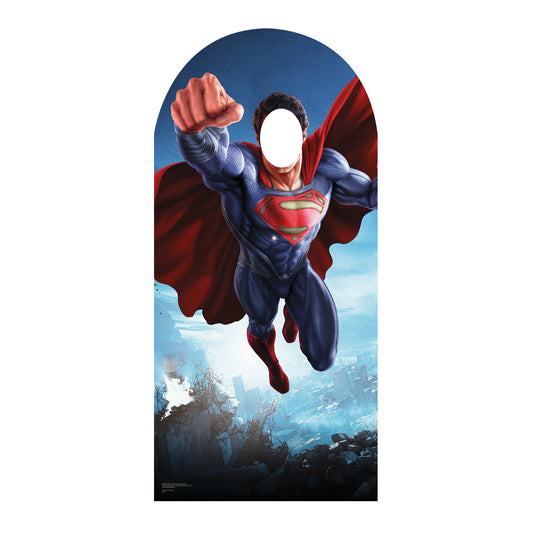 SC663 Superman 'Man of Steel' Stand In Cardboard Cut Out Height 185cm