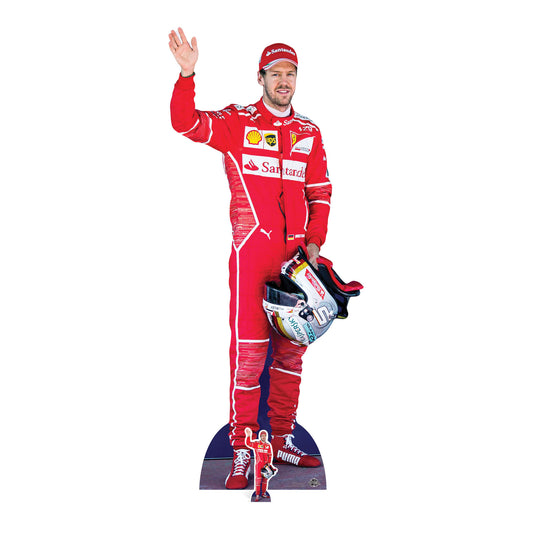 CS669 Sebastian Vettel Red Height 183cm Lifesize Cardboard Cut Out With Mini