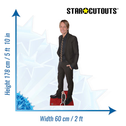 CS688 Keith Urban Red Carpet Height 178cm Lifesize Cardboard Cut Out With Mini