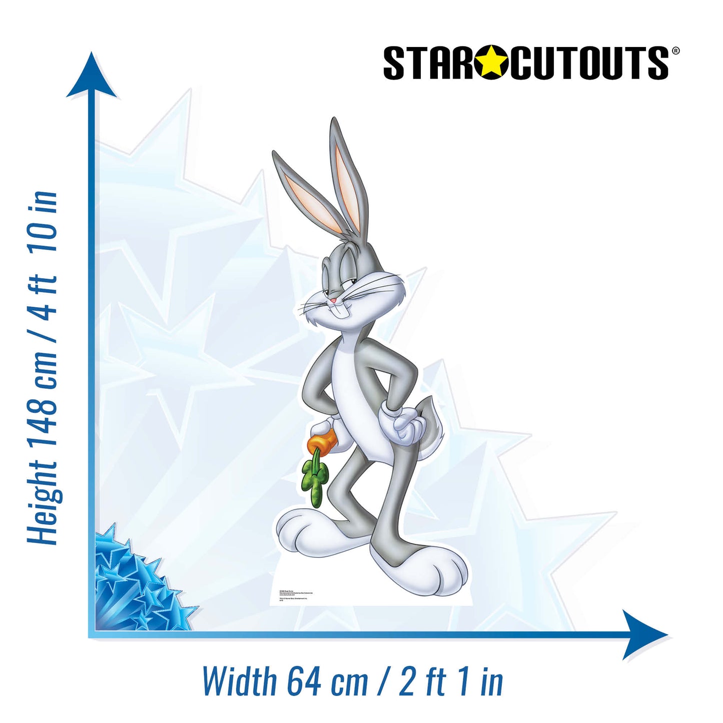 SC688 Bugs Bunny Cardboard Cut Out Height 148cm
