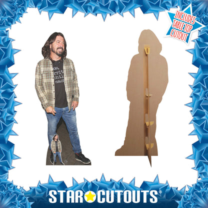 CS702 Dave Grohl Check Shirt Height 182cm Lifesize Cardboard Cut Out With Mini